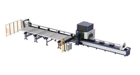 HSG T2 Series - Three-chuck Tube Fiber Laser Cutting Machine