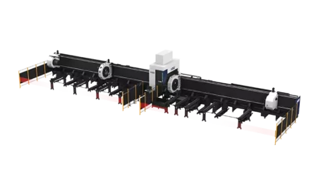HSG TL Series - Four-chuck Heavy-duty Tube Fiber Laser Cutting Machine
